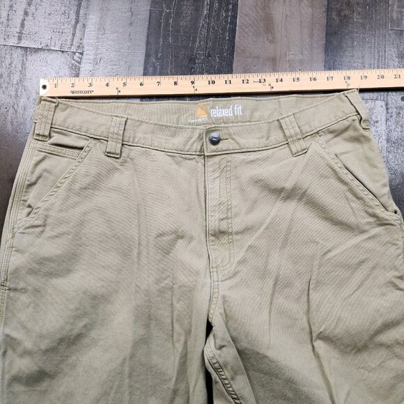 Mens Carhartt Rugged Flex Rigby size 38x30 Canvas Work Pants - Picture 5 of 10